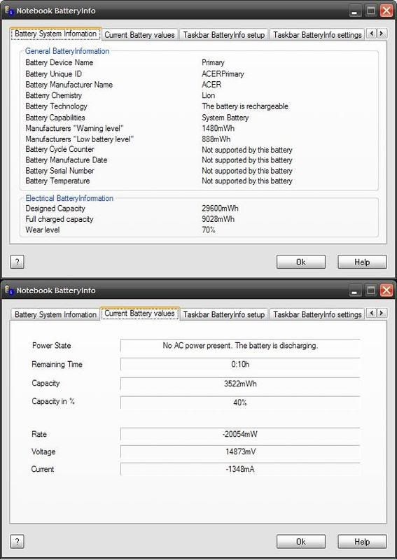 Acer 3100 Battery Wear Level NotebookReview NBRCHIVE